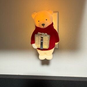 Cute Bear Night Light with Red Sweater wallflower